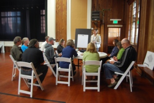 Round table led by Erika Shook at visioning workshop